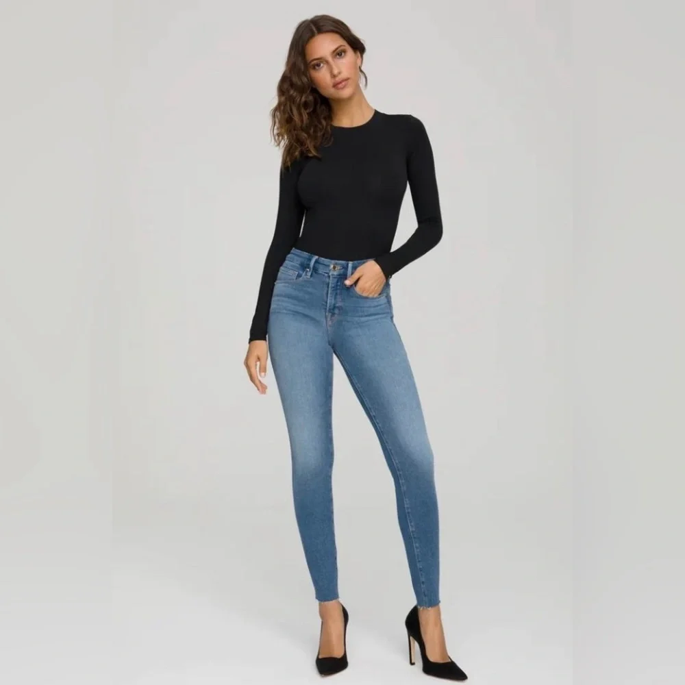 GOOD AMERICAN Good Legs High Waist Skinny Jeans Size 16 - Picture 2 of 14
